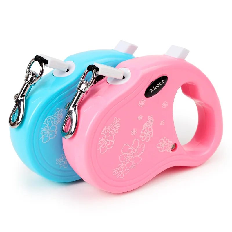 Retractable Small Dog Leash 3m Nylon Ribbon Pet Puppy Dog Leash with