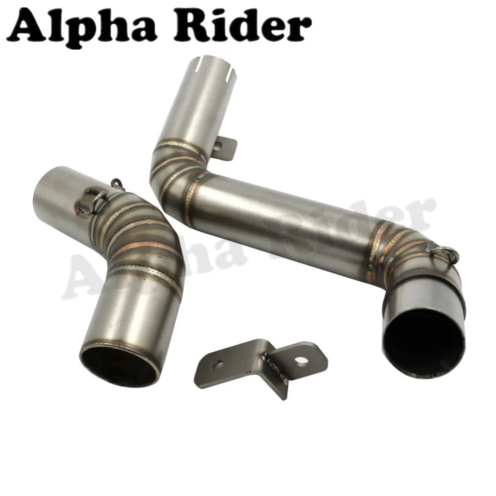 Motorcycle Stainless Slip On Exhaust Header Down Pipe & Exhaust Mid