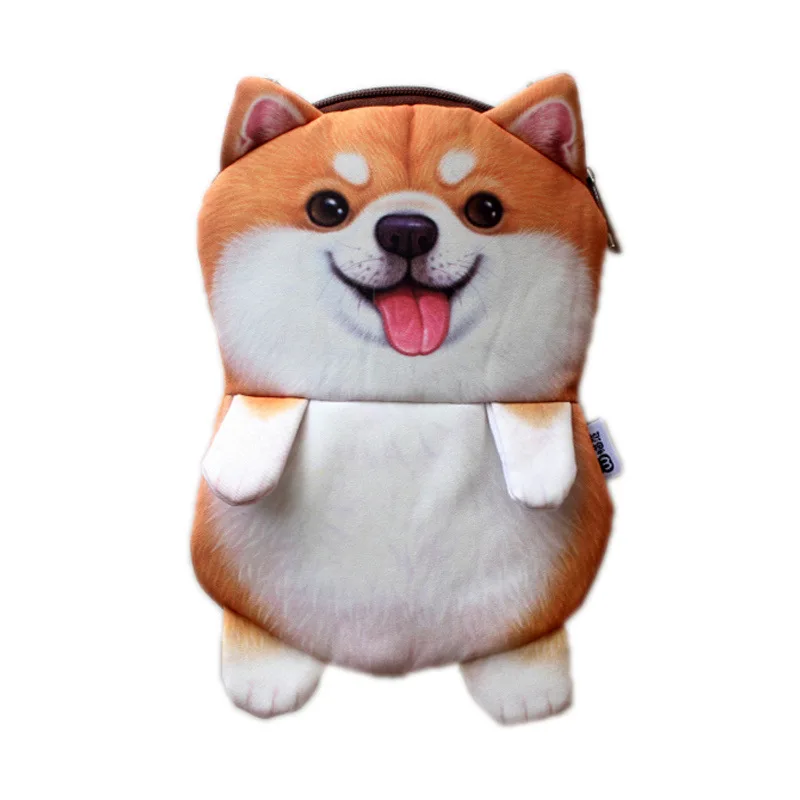 Creative 3d Funny Husky Shiba Inu Messenger Bag Cute Dog Shoulder Bag Women Mini Shopping Phone Bag Women Small Purse With Tail