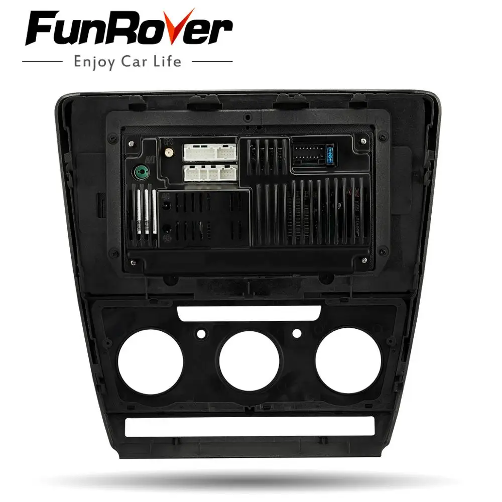Funrover Автомобильная магнитола для Skoda Octavia 2007- 2+ 32G 4 ядер Мультимедиа gps Navi поддержка carplay SWC камера заднего вида Android 8.0 9 дюймов
