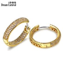 DC1989 High quality Fashion Hoop Earrings for Women Platinum Plated Made with AAA Cubic Zirconia Lead Free Nickel Free beautiful hoop oval earrings pave grey pearl and aaa cubic zirconia crystal high quality fashion jewelry for women