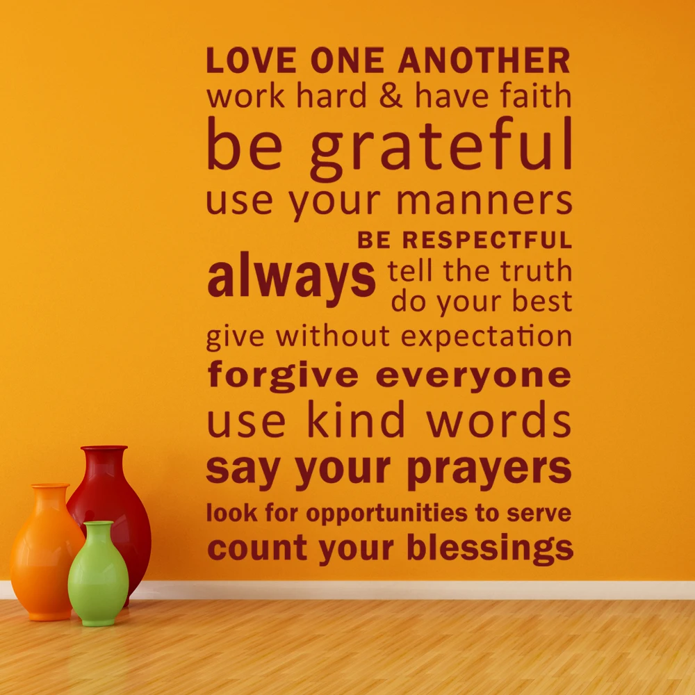 Love e Another Have Faith Be Grateful inspirational Quotes Wall Murals Word Sayings 22" x 32"S in Wall Stickers from Home & Garden on Aliexpress