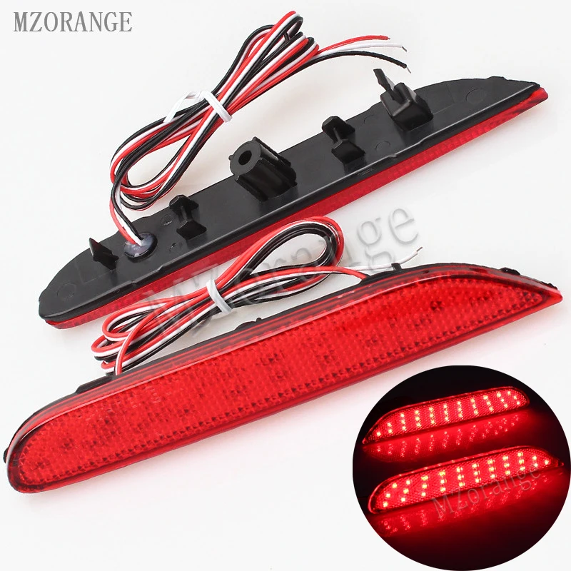 MZORANGE LED Brake font b lamp b font Rear Bumper Reflectors Lights for Nissan Leaf Pathfinder