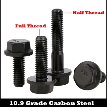 

M8 M8*16/20/25/30/35 M8x16/20/25/30/35 10.9 Grade Black Carbon Steel GB5789 Screw Full Thread External Hex Hexagon Flange Bolt