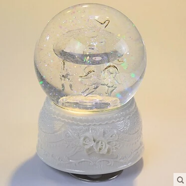 

Emitting carousel music crystal ball