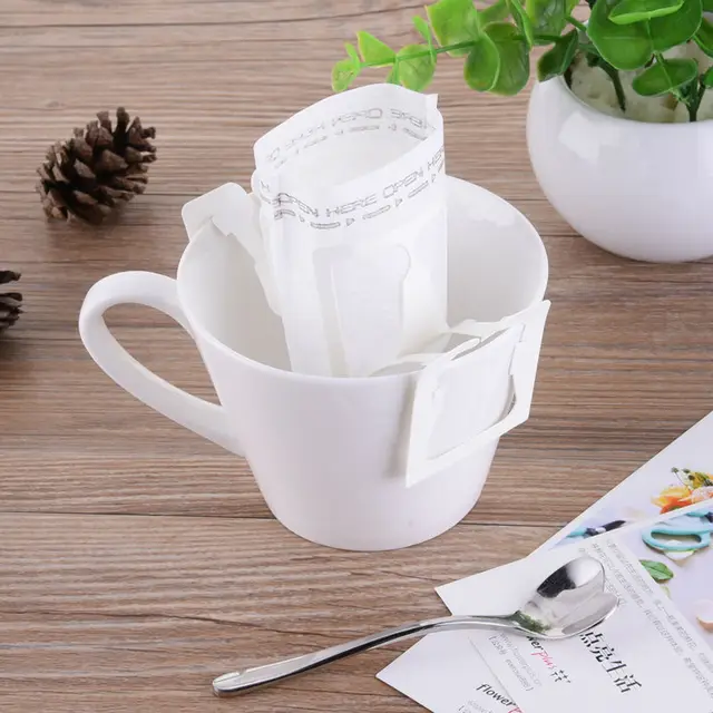 Best Offers 50pcs/Lot Disposable Coffee Filter Bags Portable Coffee Filters Natural Ear Style Filters Tea Coffee Tools