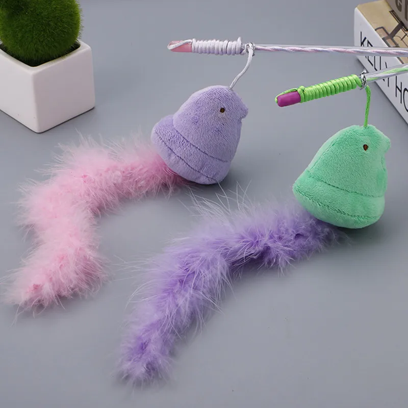 Gomaomi 5Pc/lot Cat Toys Turkey Feather Teaser Toylot cat toycat