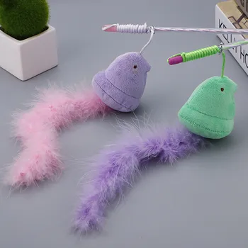 

Gomaomi 5Pc/lot Cat Toys Turkey Feather Teaser Toy