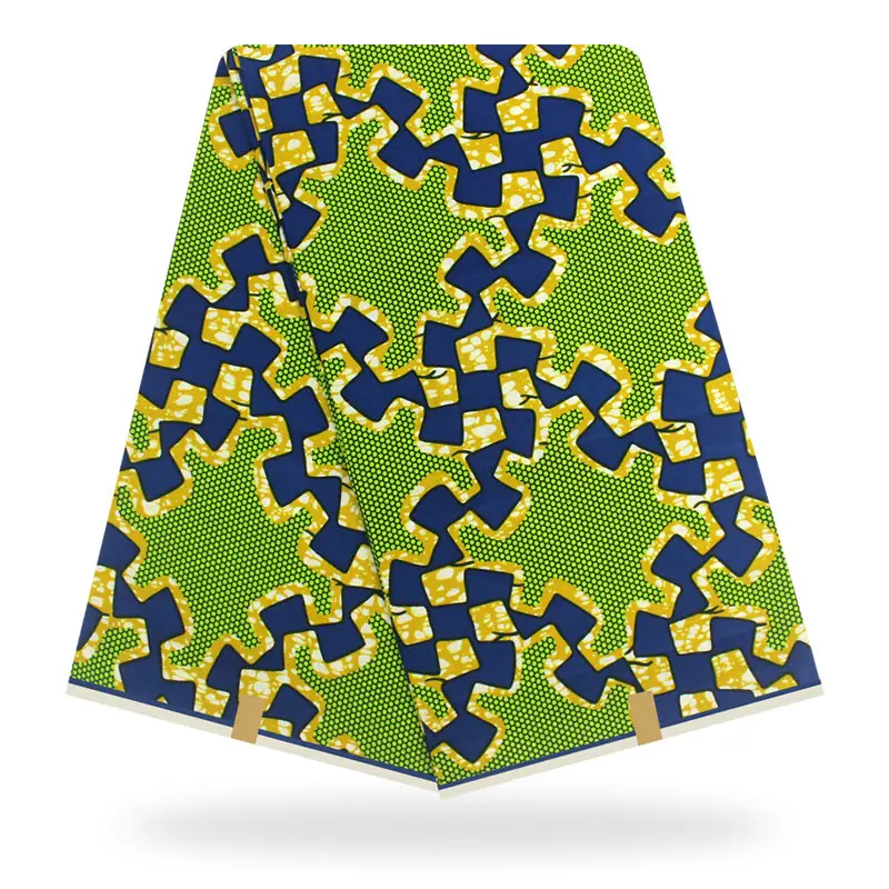 Горячая голландский воск Африканский Воск Анкара ткани последние 6 ярдов африканские тканевые с принтом хлопок Africain Y90715-17