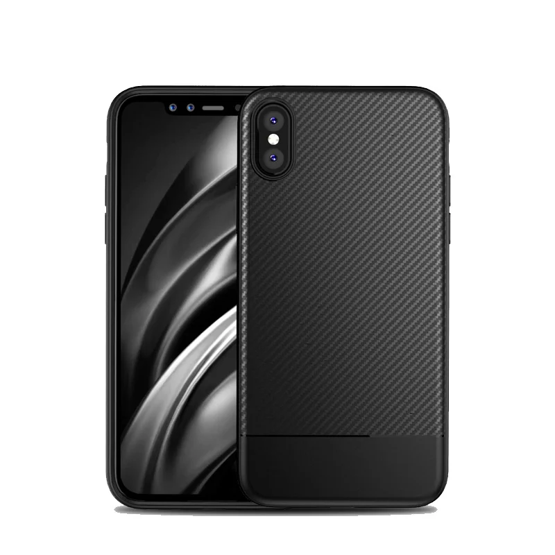 

Carbon Fiber Phone Case on for iphone XS XR XS Max Luxury Shockproof Silicone Cover for iphone 5 5S SE 6 6s 7 8 Plus X TPU Case