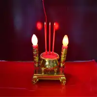 พุทธธูปไฟฟ้าเทียนเทศกาล Amass Fortunes เทียนตกแต่งวัด Consecrate พระพุทธรูปตกแต่งโคมไฟ