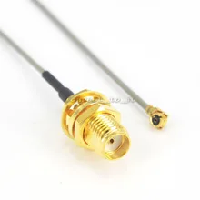(2 peças/lote) Cabo Pigtail 40 cm 1.13 Cabo de Extensão SMA Fêmea Bulkhead para Ufl./IPX RF conector