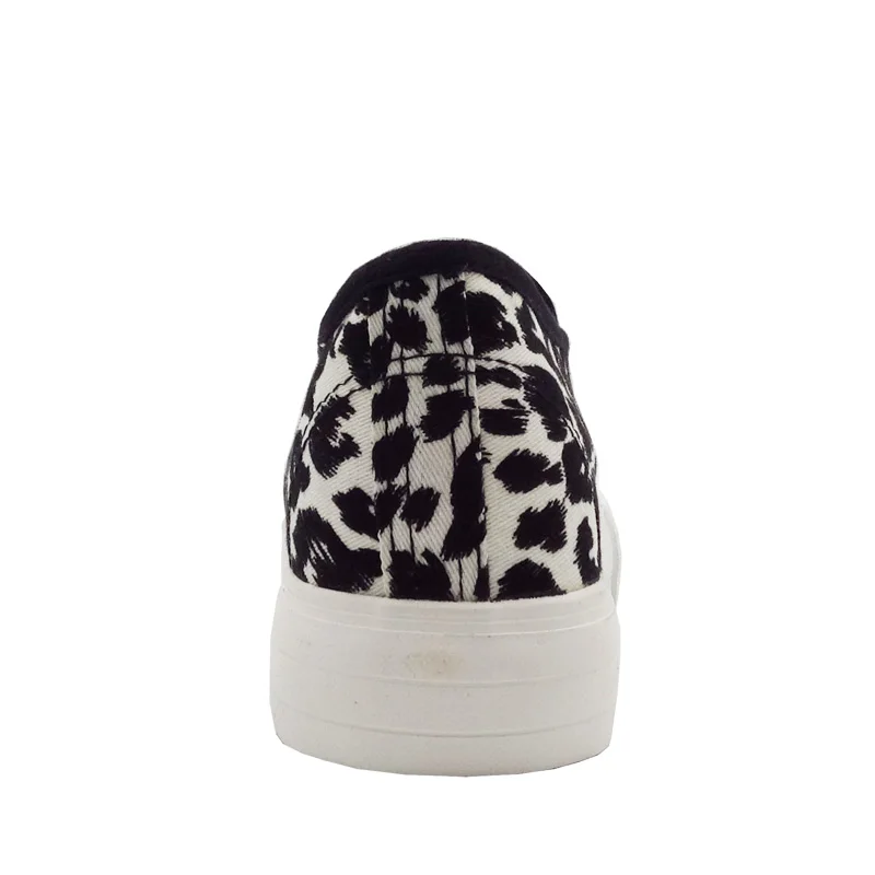 black and white leopard slip on sneakers