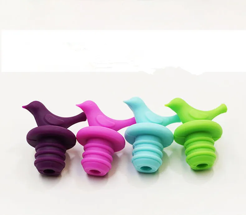 1 шт. колпачки для бутылок с птицами ELB 274|wine pourer stopper|wine pourersilicone wine stoppers |