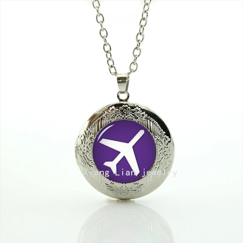 

Collier Plane Background Aircraft Airlines Logo Or Company Logo, Aeroplane Symbol New Fashionable Stylish Locket Necklacet769