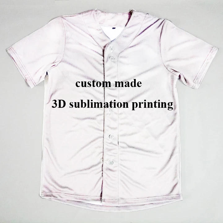 

Real USA American Size custom made your own designs 3D sublimation printing button up jersey plus size 3XL 4XL 5XL 6XL