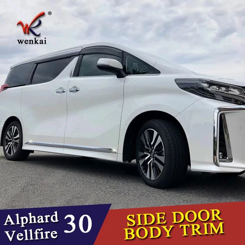 Автомобильные аксессуары Стайлинг для Toyota Alphard Vellfire 30 серии- кузов дверь боковая юбка акцент литье наклейка отделка