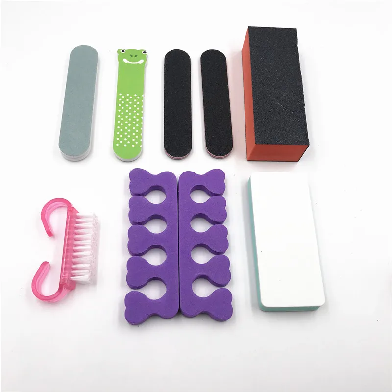 9Pcs Nail File kit Durable Buffing Grit Sand Fing Nail Art Tool