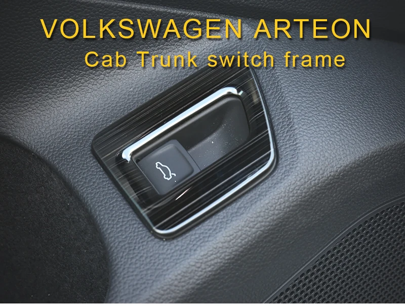 Для VW Volkswagen Arteon стайлинга автомобилей внутренняя дверь багажника Переключатель Крышка обрезки Стикеры аксессуары для интерьера