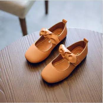 

Girls shoes spring and autumn 2019 new bow Korean version of the princess shoes soft bottom non-slip children's single shoes