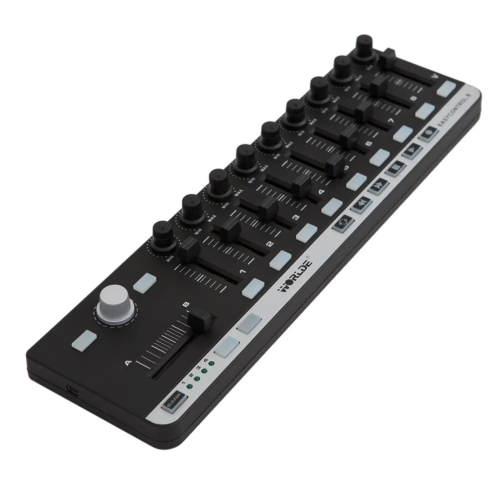 Worlde легкое управление. 9 портативная мини клавиатура MIDI USB тонкое управление
