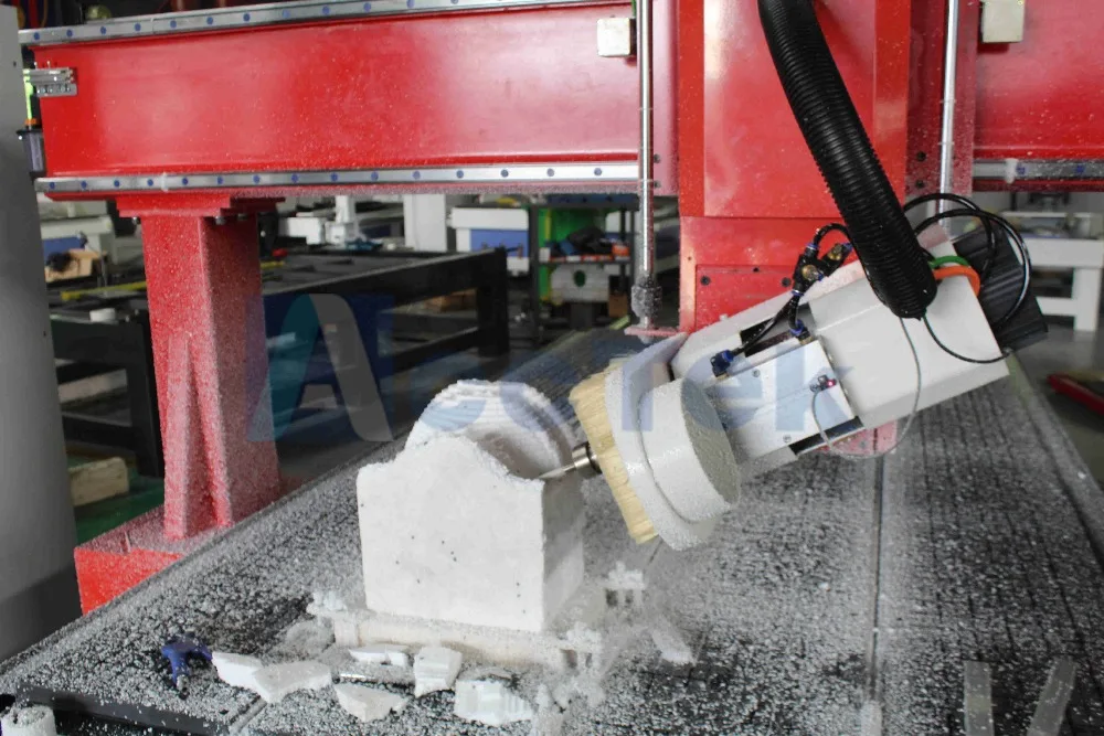 Роутер 4d cnc с настоящей качающейся головкой 4 оси осевой гравировальный станок