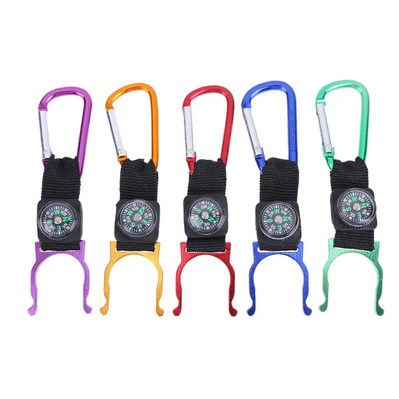 Buy Outdoor Camping Water Bottle Clip with Mini Compass Water Drinking Bottle