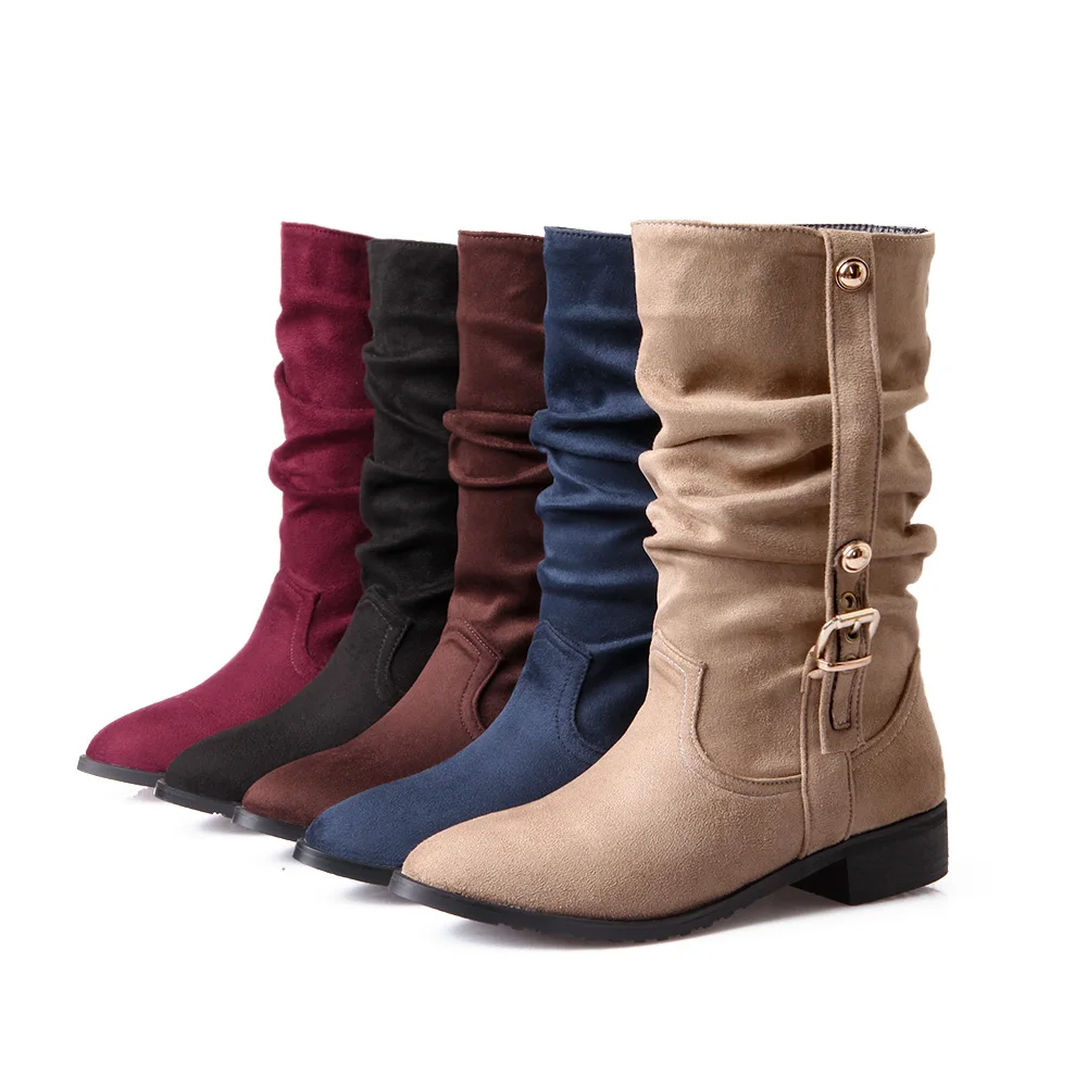 round toe low heel ankle boots