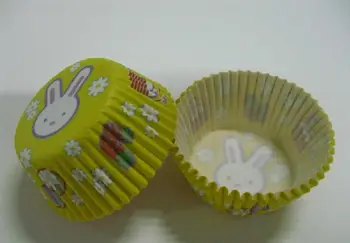 

3inch 1000pcs/lot cute rabbit love heart cake cupcake liners baking paper cup muffin cases for wedding/festival party Decoration