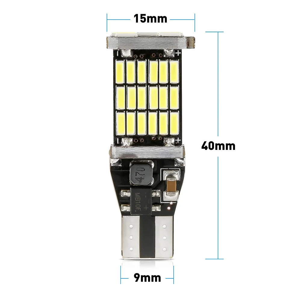 2 шт. супер яркий T15 W16W 921 45 SMD светодиодный 4014 автомобильный Canbus Реверсивный