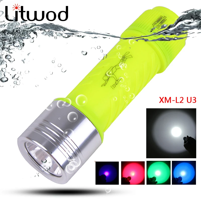 

Z20 New LED flashlight 2000LM T6 LED Waterproof underwater scuba Dive Diving Flashlight Torch light lamp for diving light
