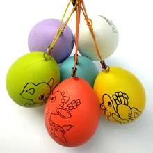 Новые 5 шт. DIY живопись пасхальные яйца Детские игрушки деревянные креативное имитационное яйцо обучающие игрушки для детей пасхальные стаканчики для вечеринки, подарков