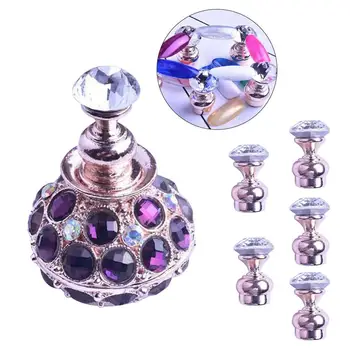 

1 Pc Nail Alloy Diamond Base Support Beginner Metal Base High-End Nail Shop Display Magnet Disassembly Nail art tool Rose Gold