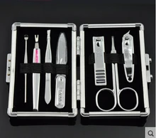 7PCS/set RM70093 stainless Nail tools Nail clipper sets Nail clippers Nail scissors Manicure sets Eyebrow kit with aluminum