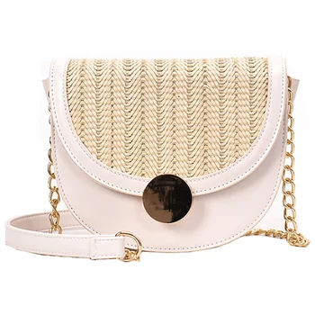 

TFTP-Summer Woven Semi-Circle Saddle Bag New Texture Wild Fashion Crossbody Shoulder Bag