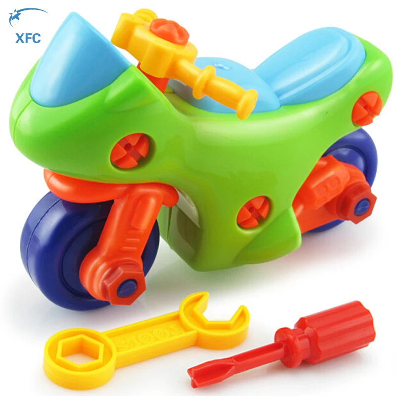 XFC New Children Baby Diy Motorcycle Model Toy Puzzle