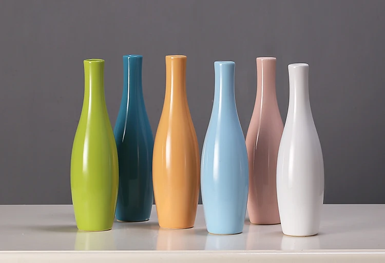 Европейский стиль Керамика ваза и изображениями красочного цветка бутылка украшения ручной работы офисная, фарфоровая ваза домашний декор предметы мебели