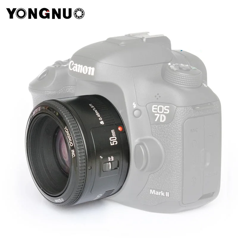 

YONGNUO YN50mm F1.8 Standard Prime Lens Large Aperture Auto Focus Lens for Canon EF Mount Rebel 800D 700D 7D DSLR Camera Lens