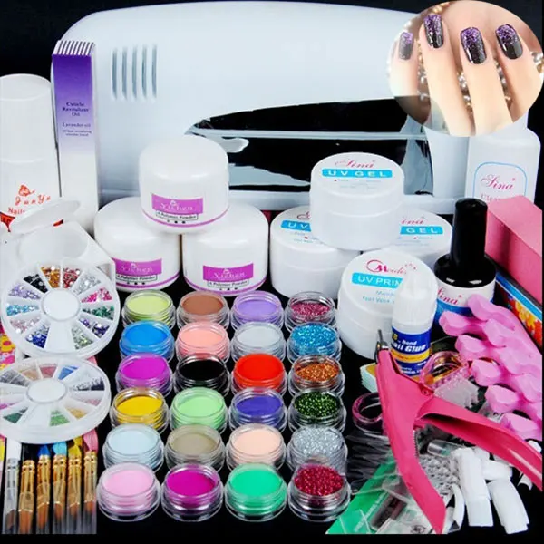 

Hot Manicure Tools Combination Crystal Nails Kit Nail Phototherapy Crystals Suit HB88