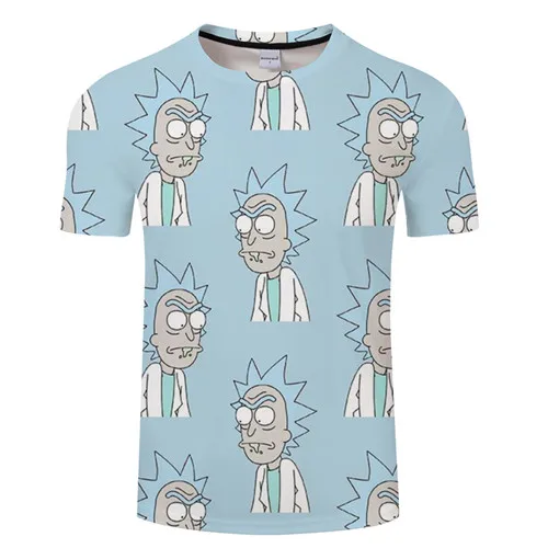 Printed t shirts Rick and Morty tshirt 3D t-shirt Mens Tee Funny Tops Black Short Sleeve Fashion Camiseta Drop ship ZOOTOPBEAR - Цвет: TXKH1201