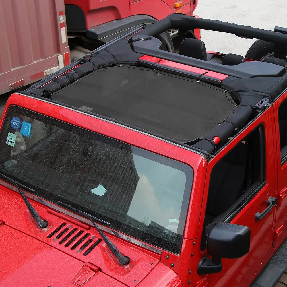 Eclipse Sun Shade Full Bikini Soft Top Mesh Cover For 2007-2018 Jeep Wrangler JK