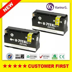 2 BK Совместимый картридж для HP 711 HP 711XL костюм для HP Designjet T120 24/T120 610/ t520 24/T520 36/T520 610 принтера