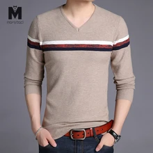 Зимний пуловер свитер брендовый вязаный длинный рукав o-образным вырезом тонкая корейская модная одежда мужской свитер