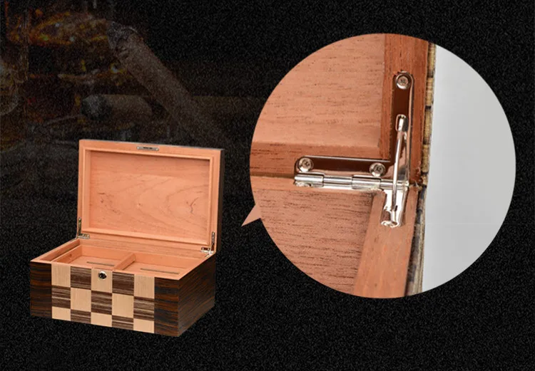 Высококачественная Ручная инкрустация борл большого размера кедровый деревянный хумидор для сигар с гигрометром и увлажнителем