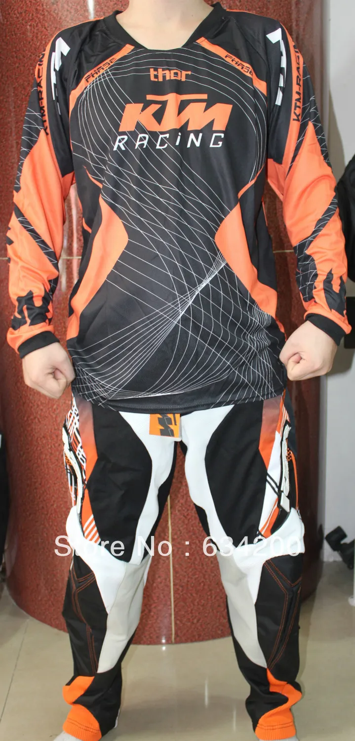 2013 KTM POWERWERR Jersey+pants Race Motocross Suit motorcycle jersey