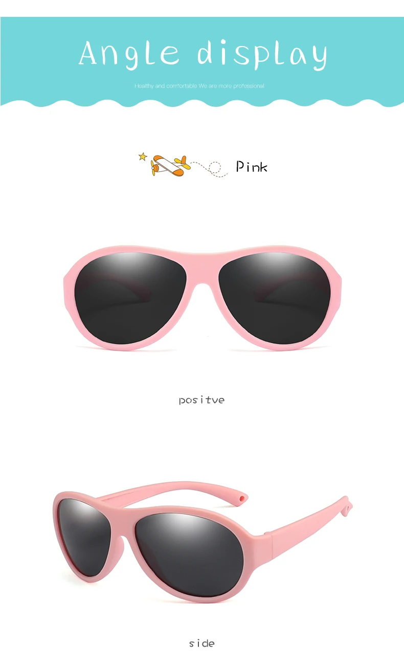 LongKeeper Oval Polarized Kids Sunglasses Children Silicone TR90 Sun Glasses Girls Boys UV400 Child Goggles Gafas de sol R02