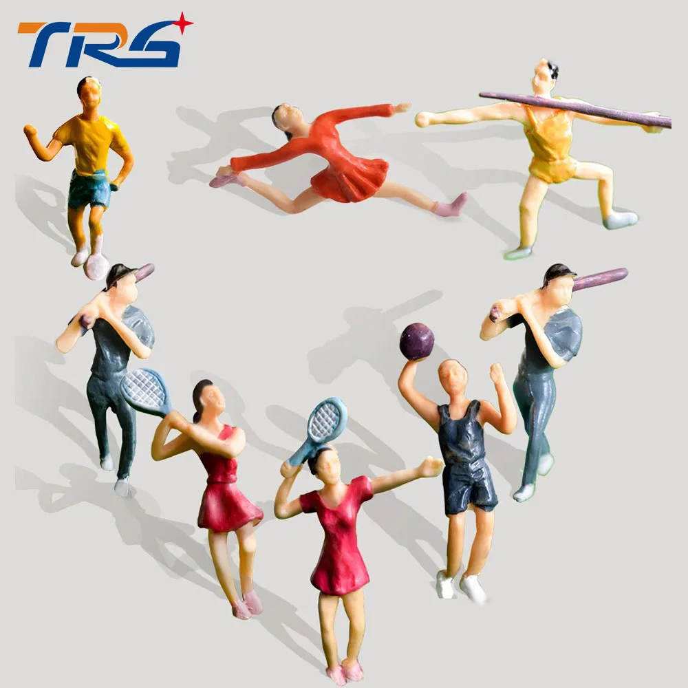 

30pcs/lot architecture scale model sports figure 1:50 model people for train layout