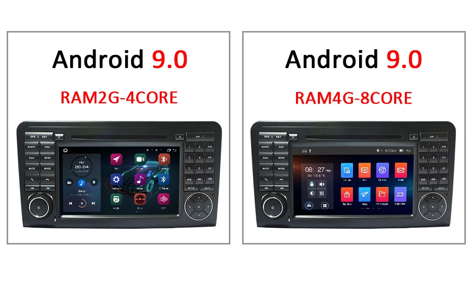 Perfect Android 9.0 4G 64G CAR DVD PLAYER For Mercedes Benz CLASS  GL500 W164 X164 ML350 ML300 ML320 ML280 GL350 GL450 radio navigation 6