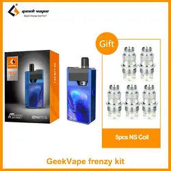 Бесплатный подарок 5 шт. NS 1.2ohm катушка оригинальный Geekvape Frenzy Pod система Комплект 950 мАч батарея SS316 катушка 2 мл емкость VS Cuboid мини-мундштук