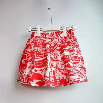 

Girls Skirts Pure Cotton 2019 Brand Kids Summer Skirt Clothes Character Print Children Girl Baby Print Half-length Casual Skirt